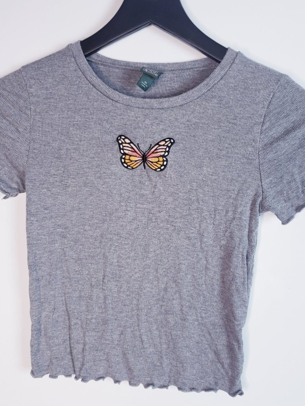 Wild Fable Ribbed Butterfly Crop Top Sz XS